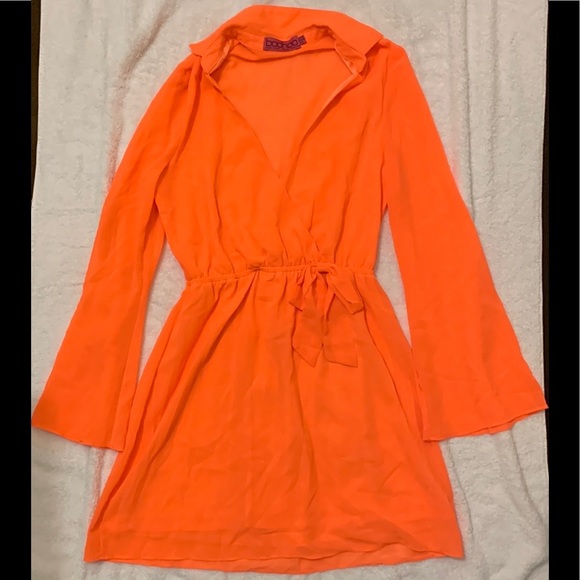 Womens Boohoo Mia Woven Wrap Shirt Dress - US Size 6/SMALL - CHIC Summer Fashion - Picture 6 of 7